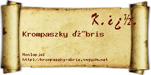 Krompaszky Ábris névjegykártya